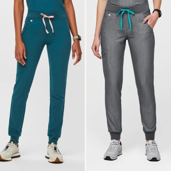 FIGS BUNDLE Caribbean Blue And Graphite FIONx Zamora Jogger Scrub Pants XXS - Picture 1 of 14